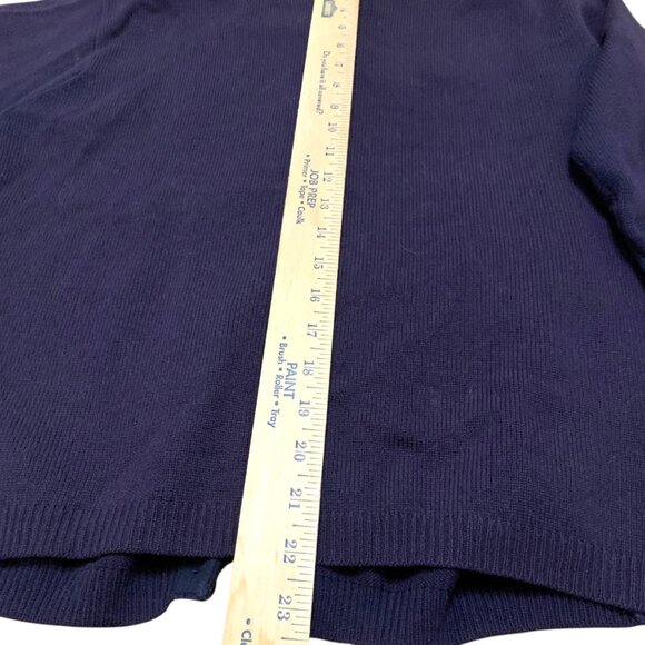 Pendleton Lambswool Cardigan Navy Blue Gold Buttons Sz M Old Money Academia 90s - Picture 6 of 6